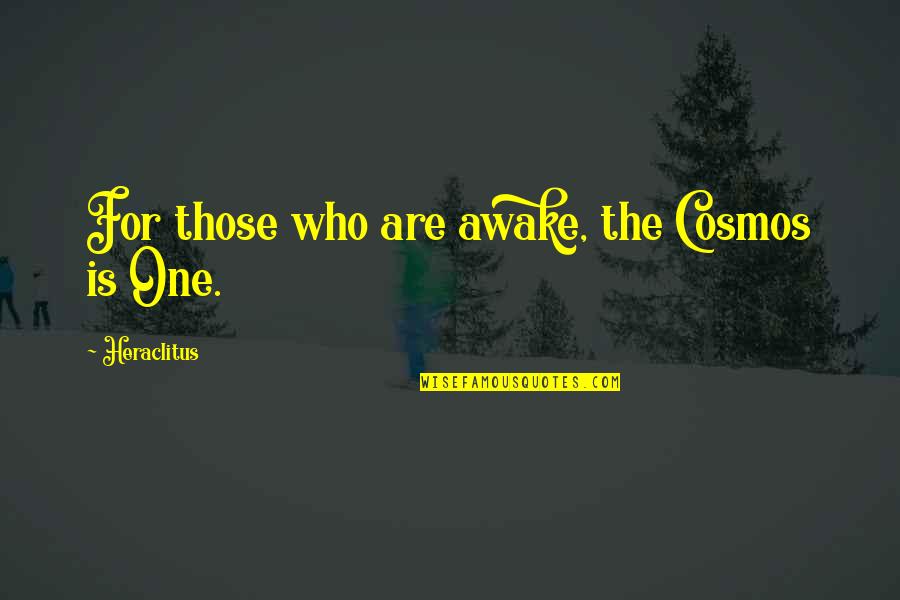 Mentoring New Teachers Quotes By Heraclitus: For those who are awake, the Cosmos is