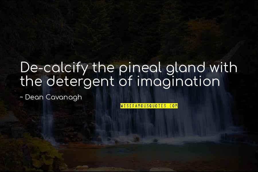 Menues Quotes By Dean Cavanagh: De-calcify the pineal gland with the detergent of