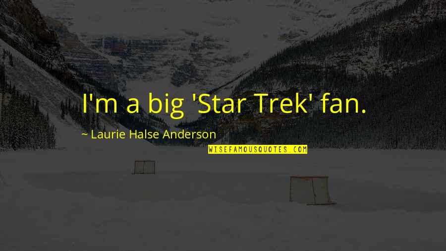 Menuhin Violinist Quotes By Laurie Halse Anderson: I'm a big 'Star Trek' fan.