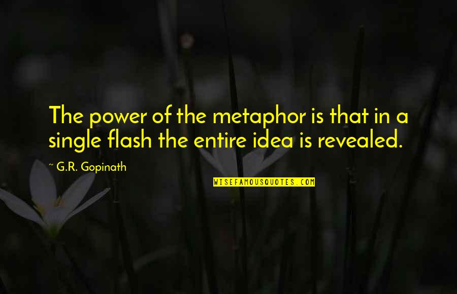 Menumbuhkembangkan Atau Quotes By G.R. Gopinath: The power of the metaphor is that in
