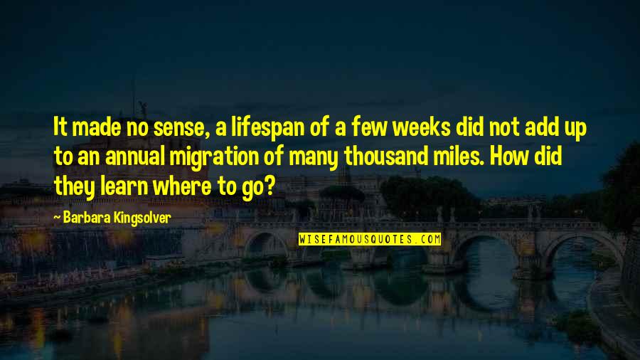 Meofkhoai Quotes By Barbara Kingsolver: It made no sense, a lifespan of a