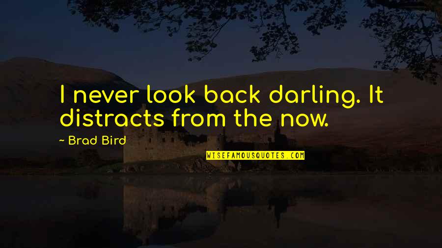 Meraz Quotes By Brad Bird: I never look back darling. It distracts from
