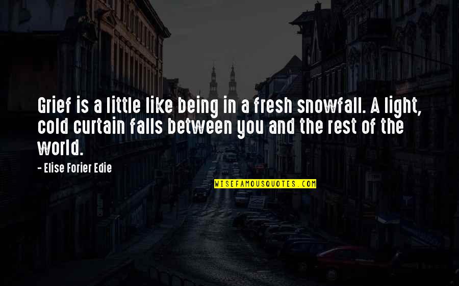 Mercadantes Quotes By Elise Forier Edie: Grief is a little like being in a Mercadantes Quotes By Elise Forier Edie: Grief is a little like being in a