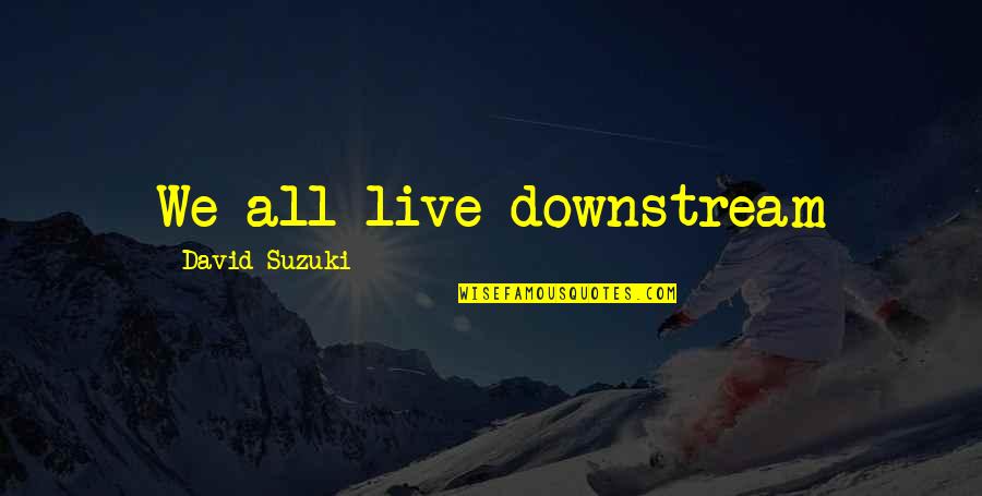 Mercaderes De La Quotes By David Suzuki: We all live downstream