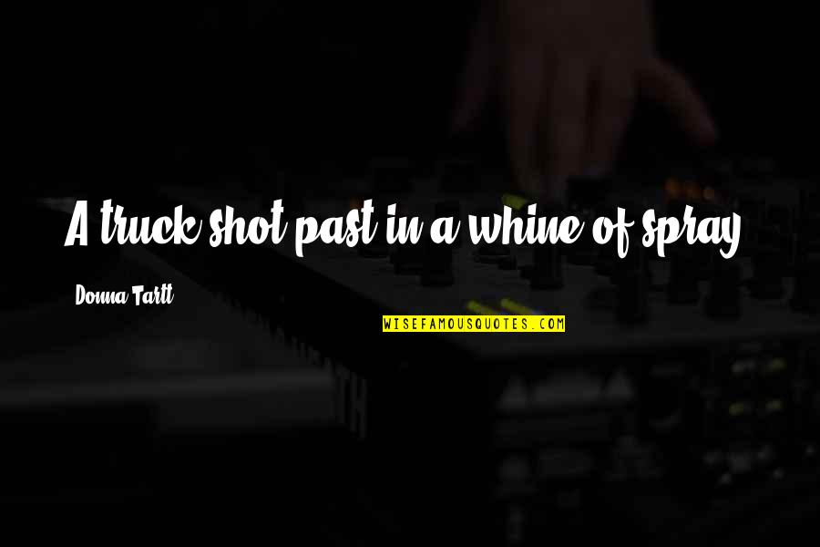 Mercadillo Pedreguer Quotes By Donna Tartt: A truck shot past in a whine of