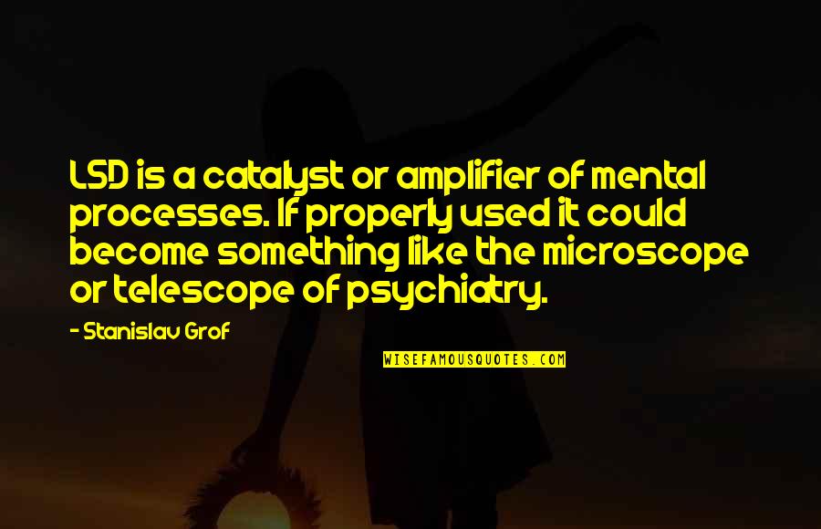 Mercein Jackson Quotes By Stanislav Grof: LSD is a catalyst or amplifier of mental Mercein Jackson Quotes By Stanislav Grof: LSD is a catalyst or amplifier of mental