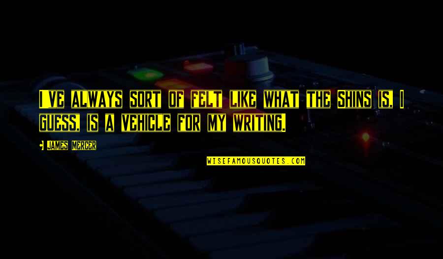 Mercer's Quotes By James Mercer: I've always sort of felt like what the Mercer's Quotes By James Mercer: I've always sort of felt like what the