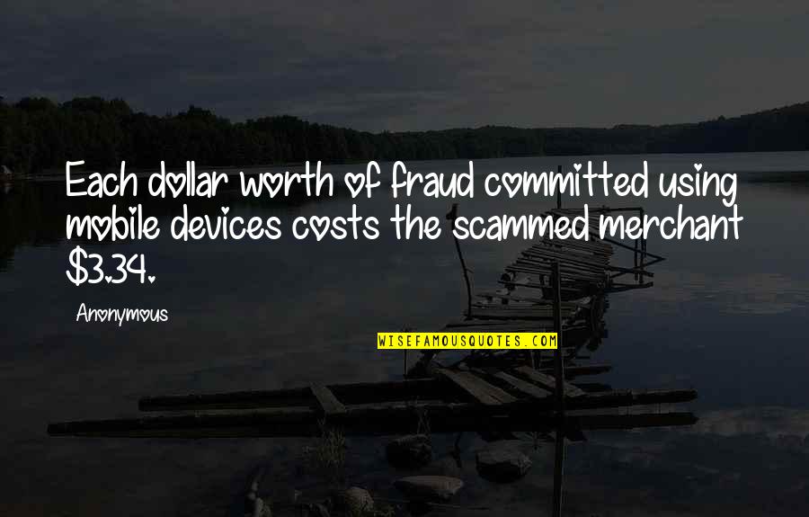Merchant Quotes By Anonymous: Each dollar worth of fraud committed using mobile