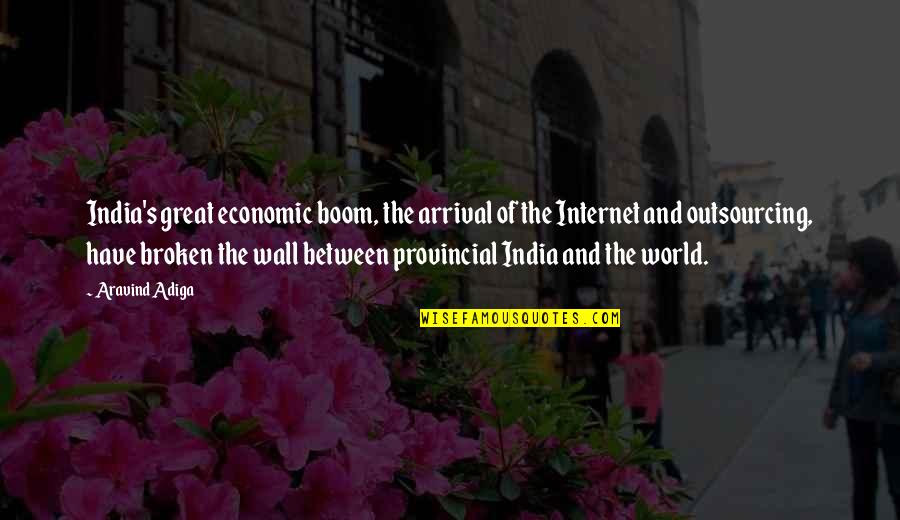 Merchantmen Ships Quotes By Aravind Adiga: India's great economic boom, the arrival of the
