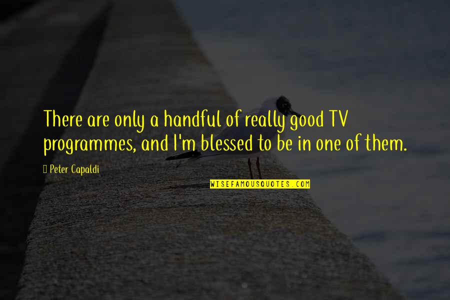 Merecedor Em Quotes By Peter Capaldi: There are only a handful of really good