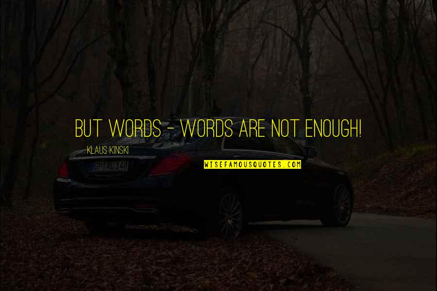 Meredith And Derek Season 6 Quotes By Klaus Kinski: But words - words are not enough!