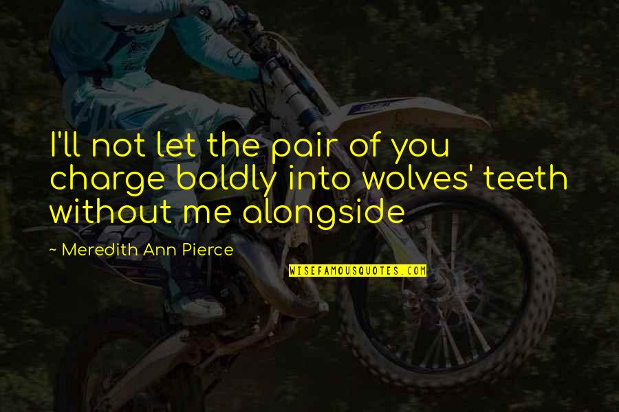 Meredith Quotes By Meredith Ann Pierce: I'll not let the pair of you charge Meredith Quotes By Meredith Ann Pierce: I'll not let the pair of you charge