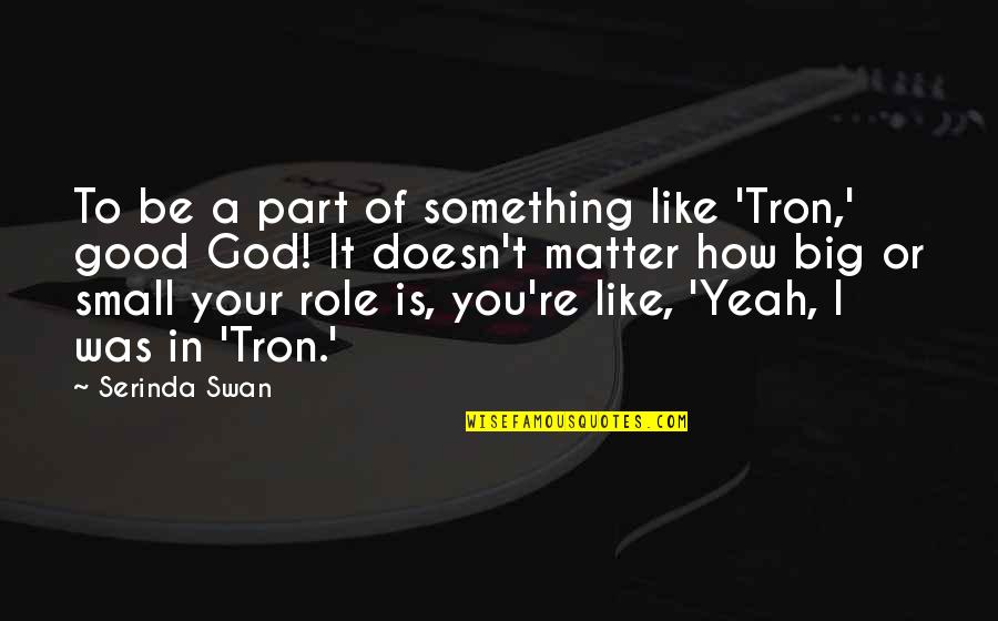 Meredy Quotes By Serinda Swan: To be a part of something like 'Tron,'
