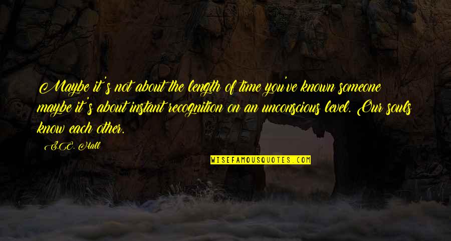 Merelyn Kaye Quotes By S.E. Hall: Maybe it's not about the length of time