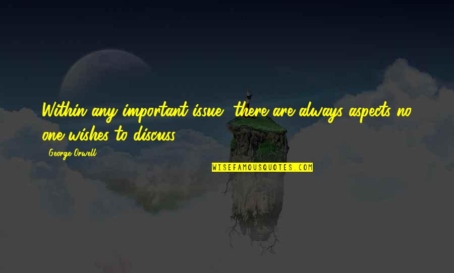 Merezhkovskii Quotes By George Orwell: Within any important issue, there are always aspects