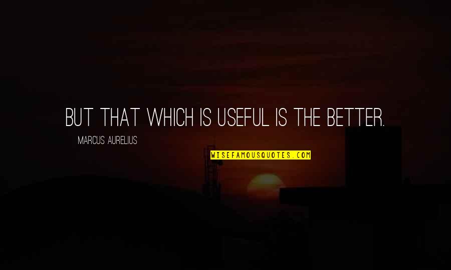 Meriwether Lewis 31st Birthday Quotes By Marcus Aurelius: But that which is useful is the better. Meriwether Lewis 31st Birthday Quotes By Marcus Aurelius: But that which is useful is the better.