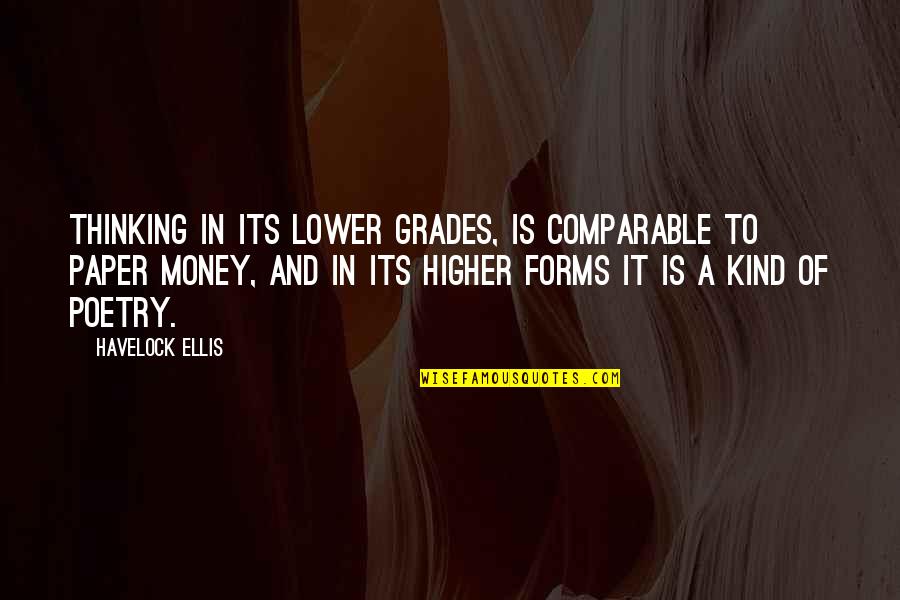 Merkkim R Quotes By Havelock Ellis: Thinking in its lower grades, is comparable to