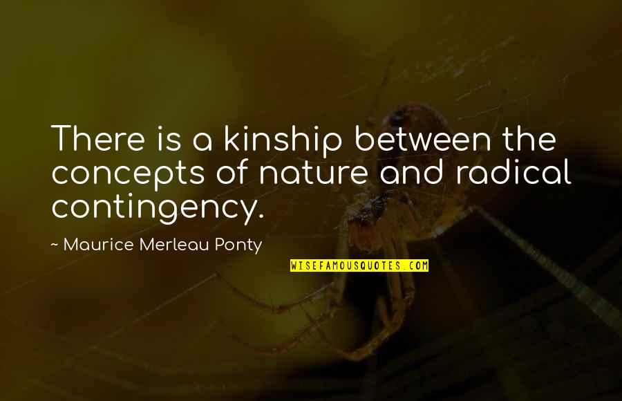 Merleau Quotes By Maurice Merleau Ponty: There is a kinship between the concepts of