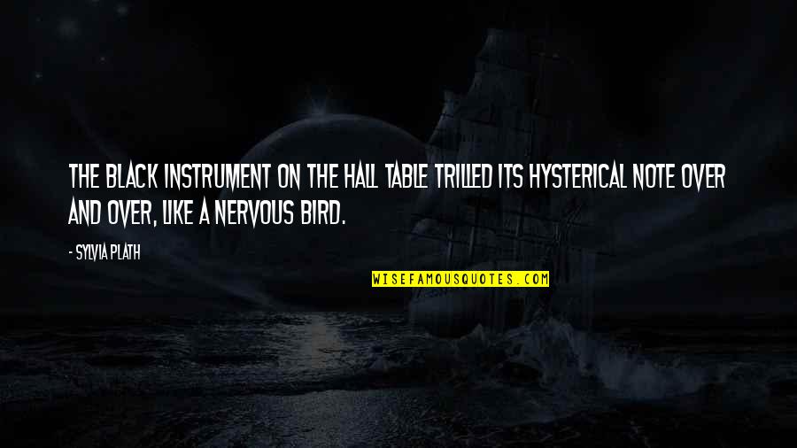 Merryl Quotes By Sylvia Plath: The black instrument on the hall table trilled