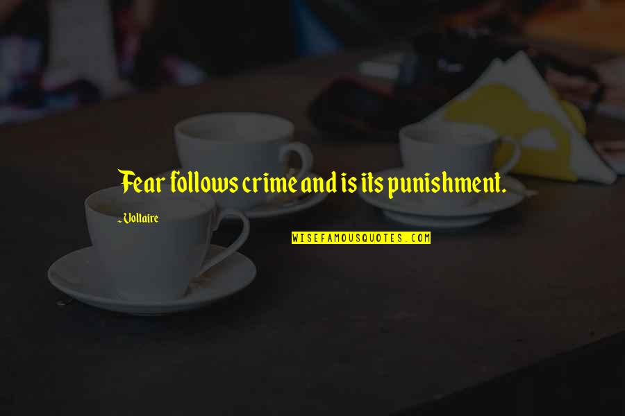 Mersalaayitten Quotes By Voltaire: Fear follows crime and is its punishment.