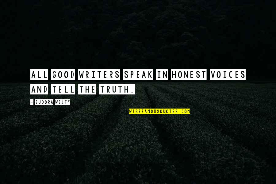 Merton Strain Theory Quotes By Eudora Welty: All good writers speak in honest voices and