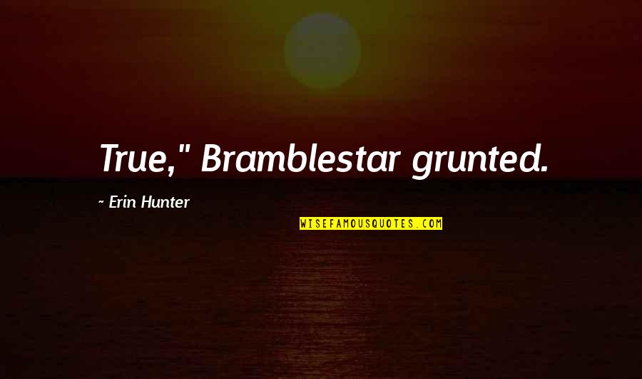 Mervyn Bana Quotes By Erin Hunter: True," Bramblestar grunted. Mervyn Bana Quotes By Erin Hunter: True," Bramblestar grunted.