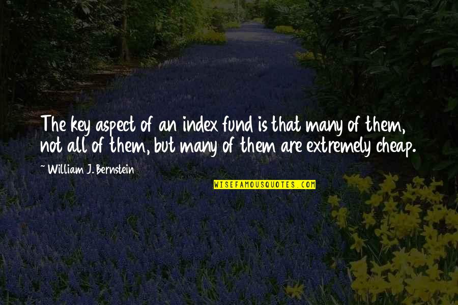 Merwyn Constantine Quotes By William J. Bernstein: The key aspect of an index fund is Merwyn Constantine Quotes By William J. Bernstein: The key aspect of an index fund is