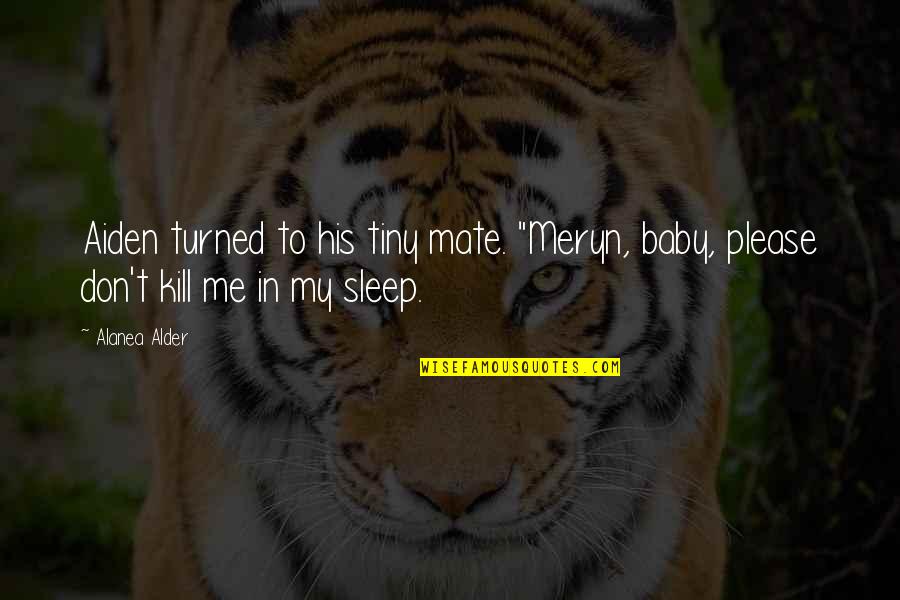 Meryn Quotes By Alanea Alder: Aiden turned to his tiny mate. "Meryn, baby,