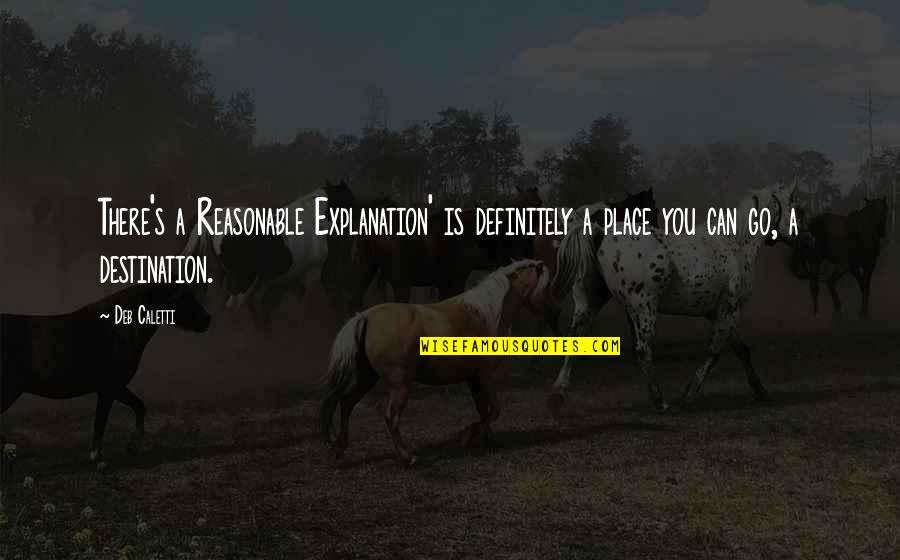 Merzel Ruiz Quotes By Deb Caletti: There's a Reasonable Explanation' is definitely a place