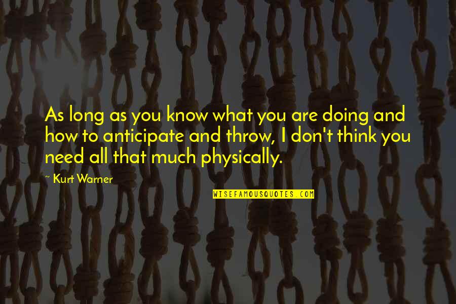 Meschers Rolling Quotes By Kurt Warner: As long as you know what you are
