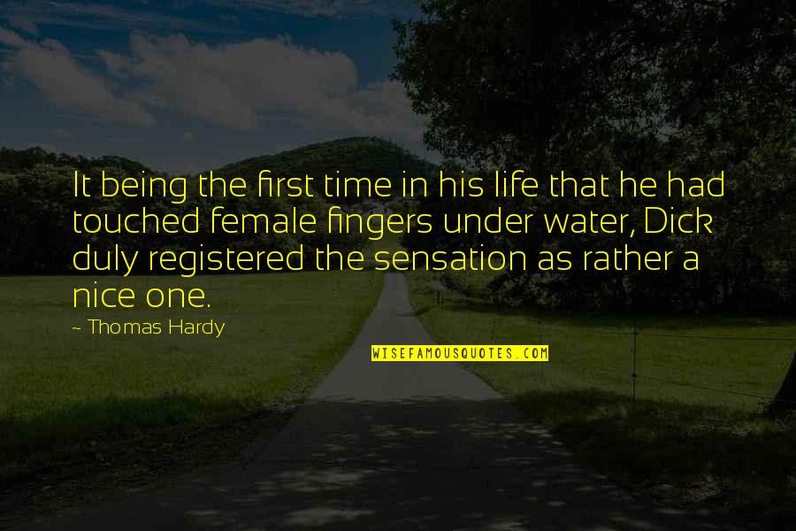 Meserve Mumper Quotes By Thomas Hardy: It being the first time in his life Meserve Mumper Quotes By Thomas Hardy: It being the first time in his life