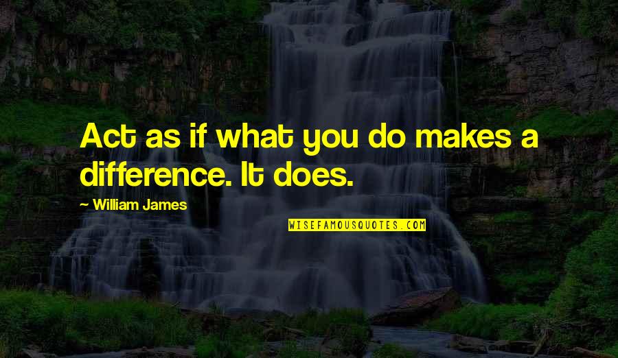 Mesh Together Quotes By William James: Act as if what you do makes a