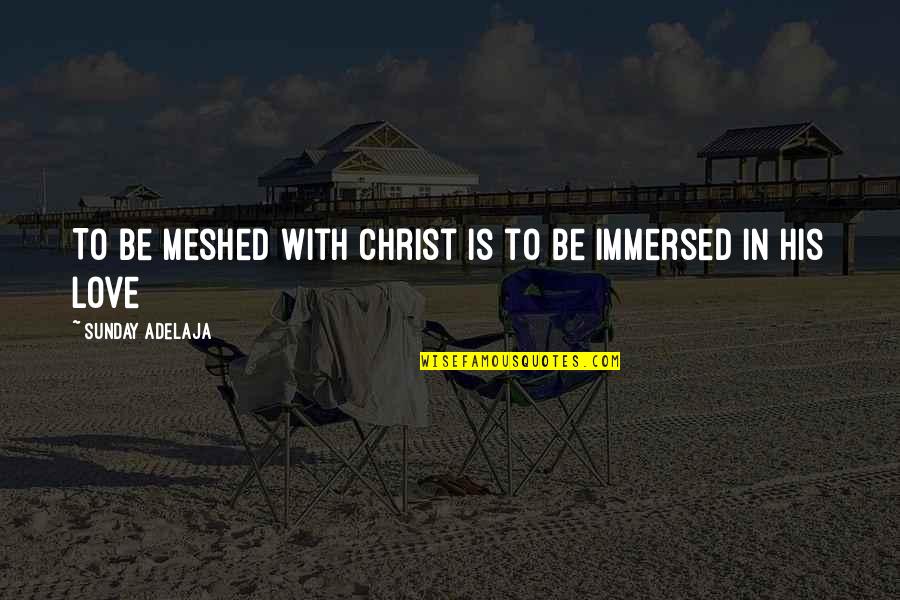 Meshed Quotes By Sunday Adelaja: To be meshed with Christ is to be