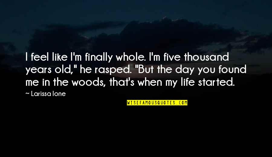 Messam 24v Quotes By Larissa Ione: I feel like I'm finally whole. I'm five Messam 24v Quotes By Larissa Ione: I feel like I'm finally whole. I'm five