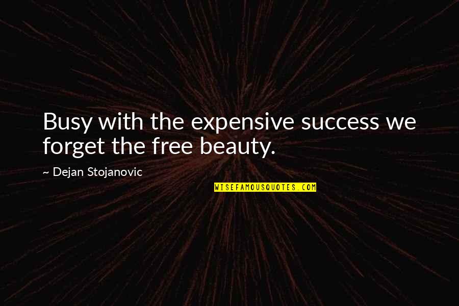 Messing Up Love Quotes By Dejan Stojanovic: Busy with the expensive success we forget the Messing Up Love Quotes By Dejan Stojanovic: Busy with the expensive success we forget the