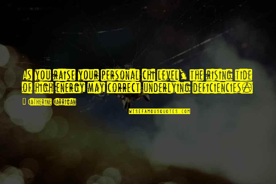 Mestieri Di Quotes By Catherine Carrigan: As you raise your personal chi level, the Mestieri Di Quotes By Catherine Carrigan: As you raise your personal chi level, the