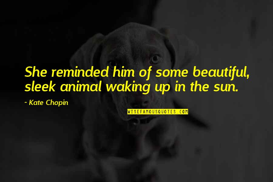 Mestimicno Quotes By Kate Chopin: She reminded him of some beautiful, sleek animal