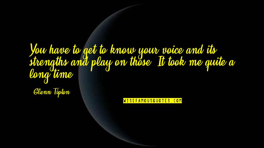 Mesuret Tailles Quotes By Glenn Tipton: You have to get to know your voice