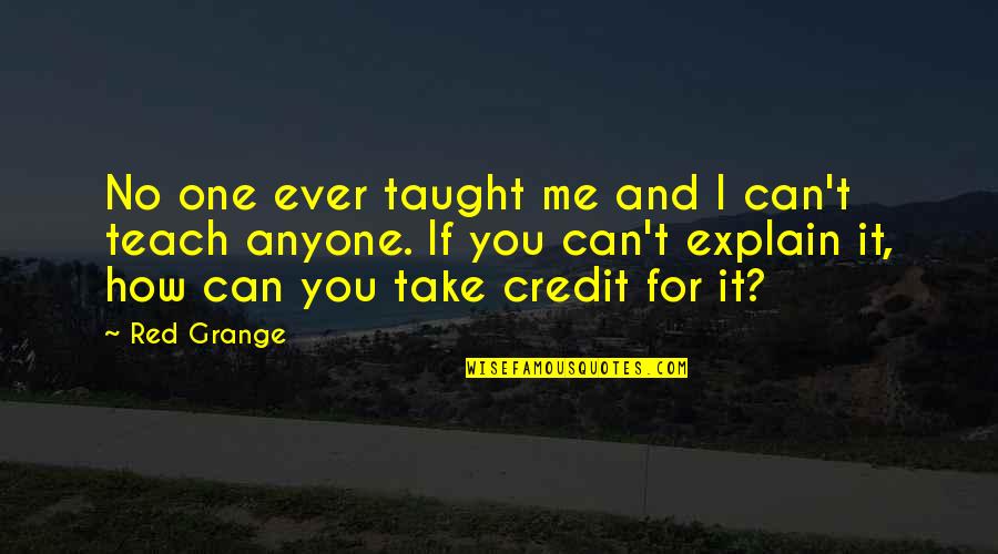 Met After A Long Time Quotes By Red Grange: No one ever taught me and I can't