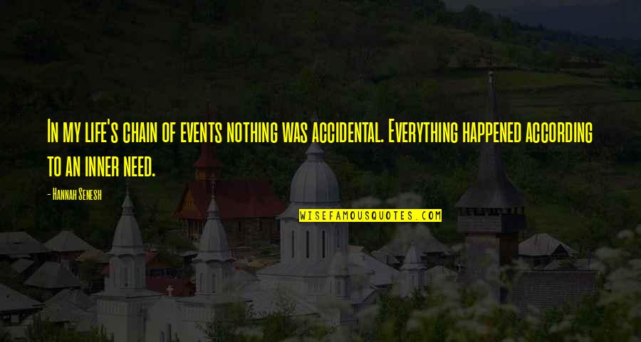 Met Dus Quotes By Hannah Senesh: In my life's chain of events nothing was Met Dus Quotes By Hannah Senesh: In my life's chain of events nothing was