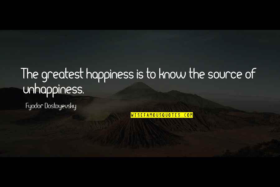 Met Fora Definicion Quotes By Fyodor Dostoyevsky: The greatest happiness is to know the source