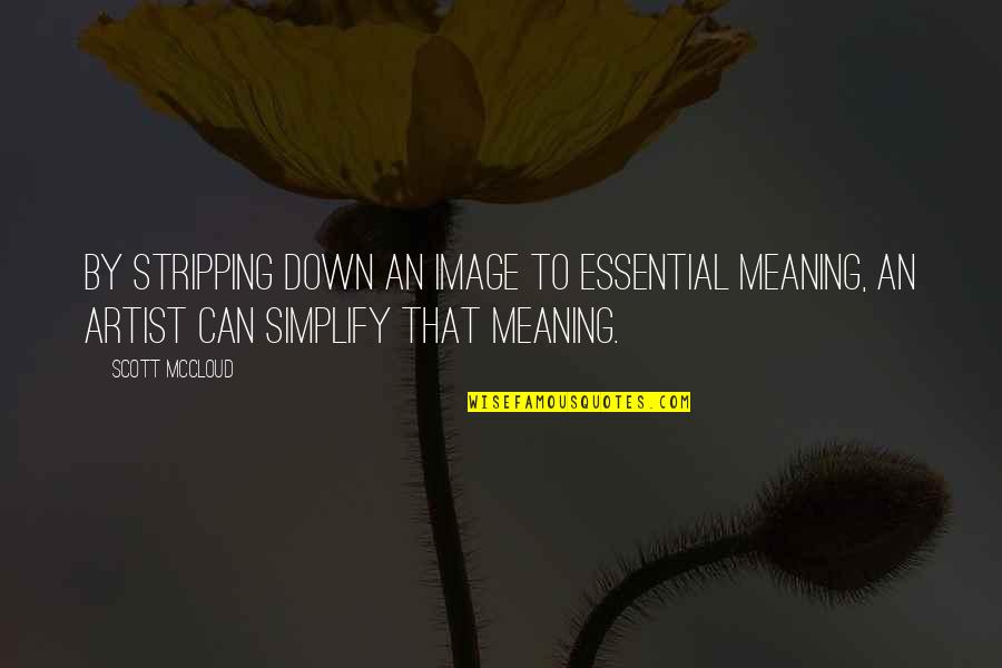 Metafora Stilska Quotes By Scott McCloud: By stripping down an image to essential meaning,