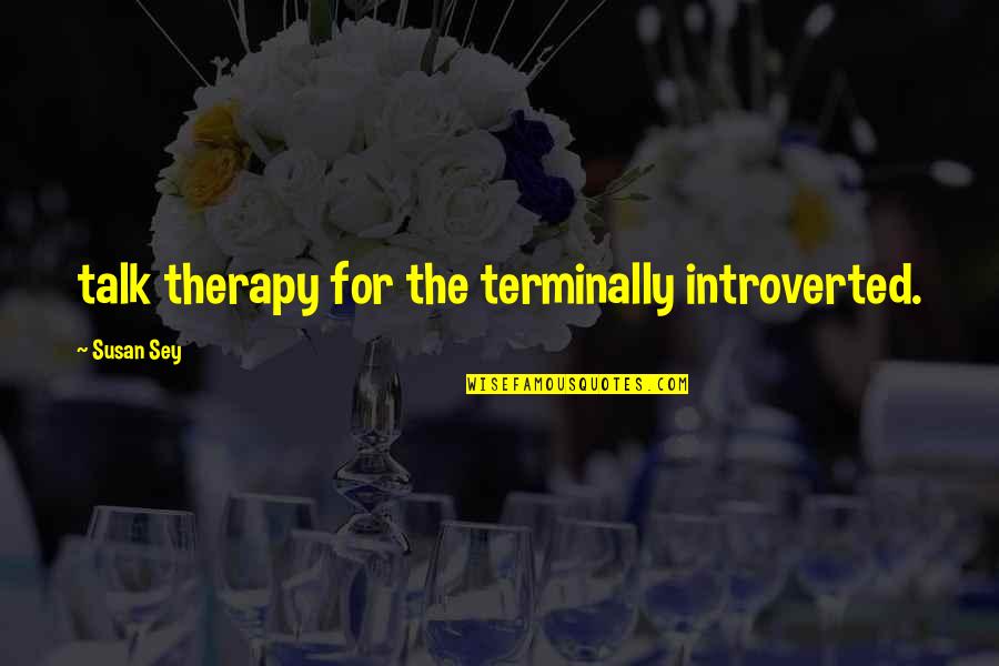 Metahistory Summary Quotes By Susan Sey: talk therapy for the terminally introverted.
