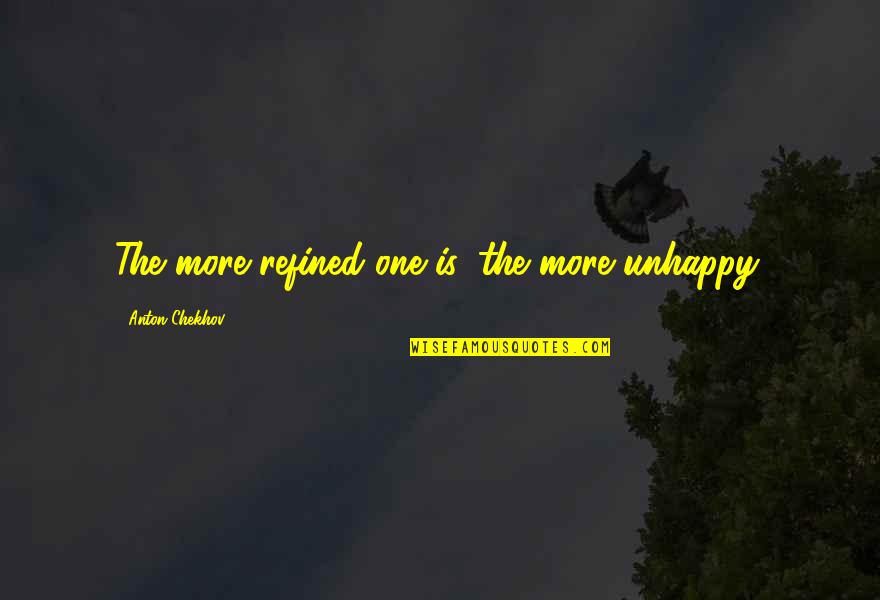Metam Quotes By Anton Chekhov: The more refined one is, the more unhappy. Metam Quotes By Anton Chekhov: The more refined one is, the more unhappy.