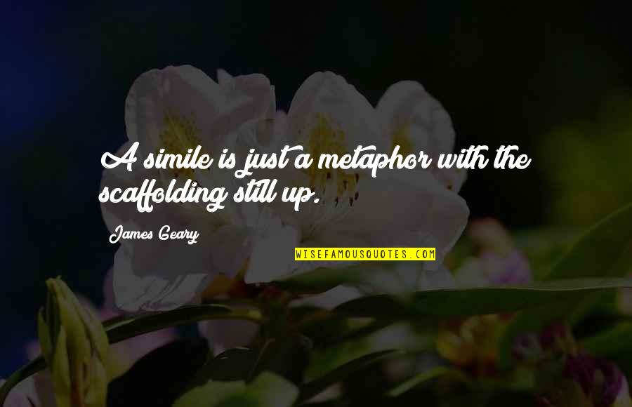 Metaphor Simile Quotes By James Geary: A simile is just a metaphor with the