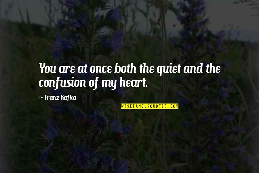 Metastasizing Synonym Quotes By Franz Kafka: You are at once both the quiet and