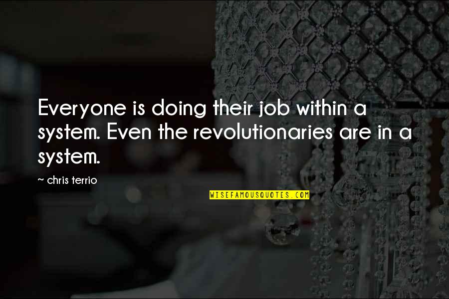 Metempsychosistically Quotes By Chris Terrio: Everyone is doing their job within a system. Metempsychosistically Quotes By Chris Terrio: Everyone is doing their job within a system.