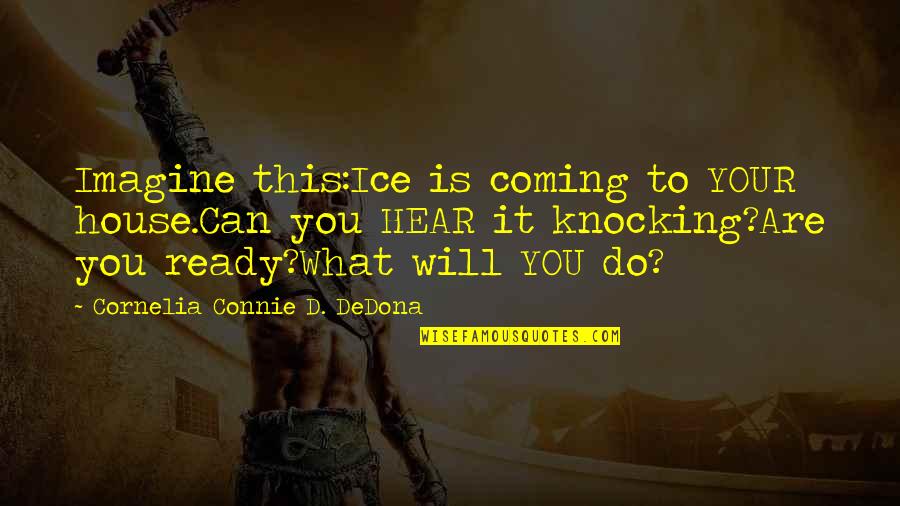 Meth Addiction Quotes By Cornelia Connie D. DeDona: Imagine this:Ice is coming to YOUR house.Can you