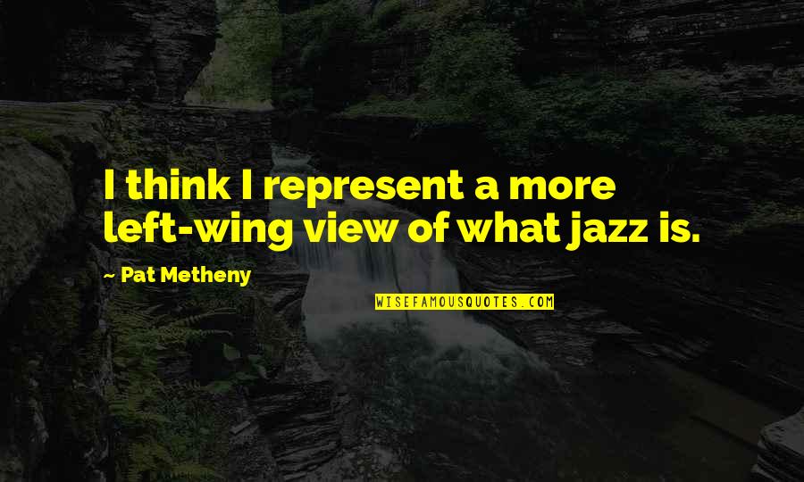 Metheny Quotes By Pat Metheny: I think I represent a more left-wing view