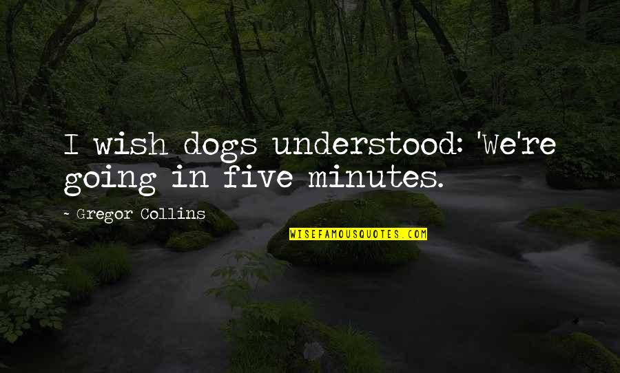 Meticulousness Def Quotes By Gregor Collins: I wish dogs understood: 'We're going in five Meticulousness Def Quotes By Gregor Collins: I wish dogs understood: 'We're going in five